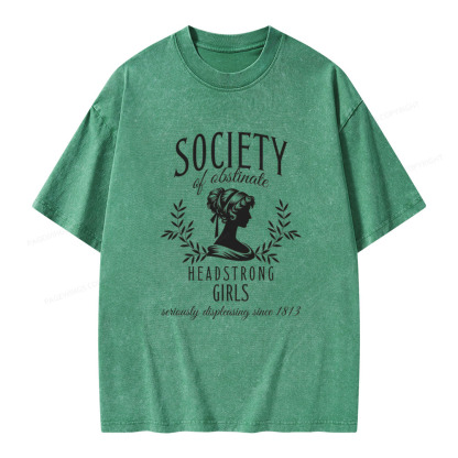 Pagewings Society Of Obstinate Headstrong Girls  Unisex Washed T-shirt