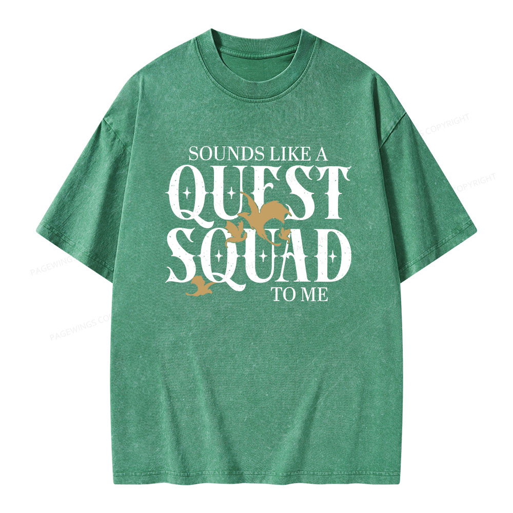 Pagewings Quest Squad Unisex Washed T-shirt