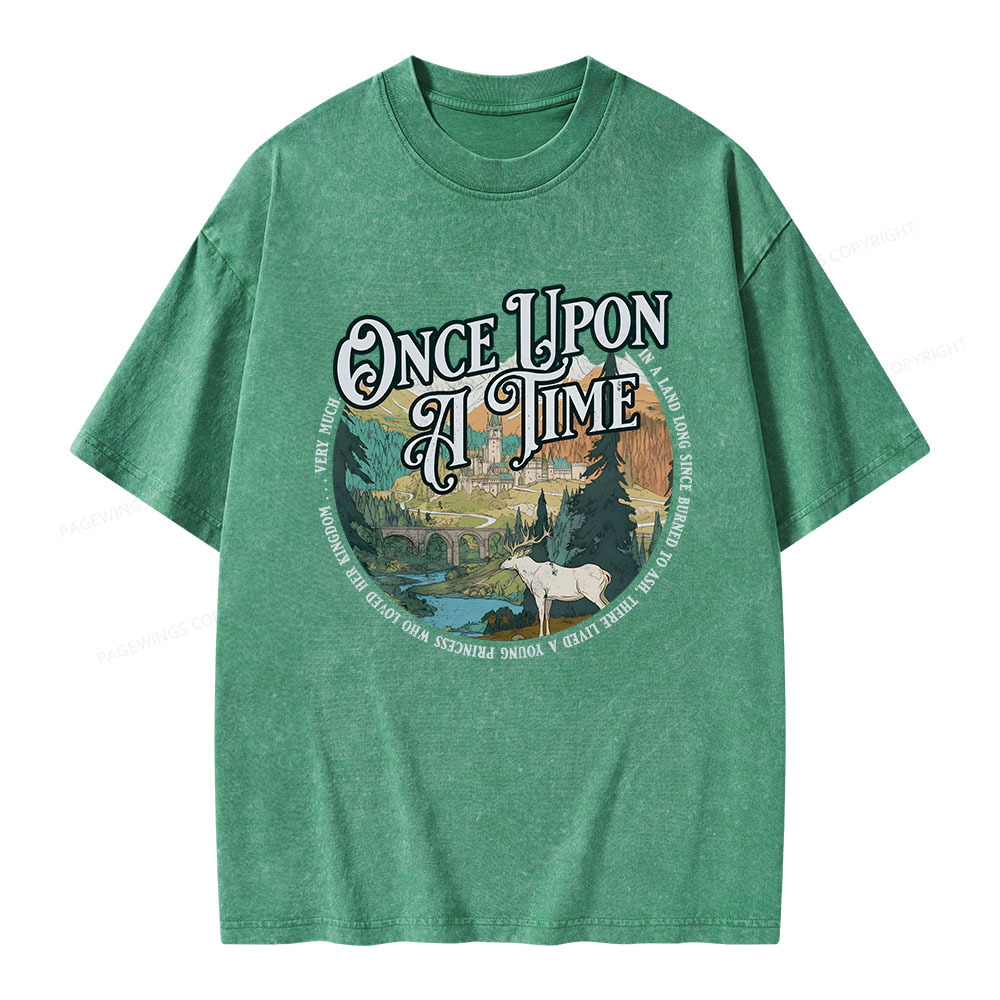 Pagewings Once Upon A Time Unisex Washed T-shirt