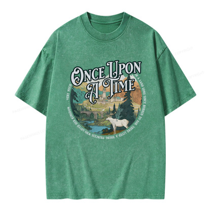 Pagewings Once Upon A Time Unisex Washed T-shirt