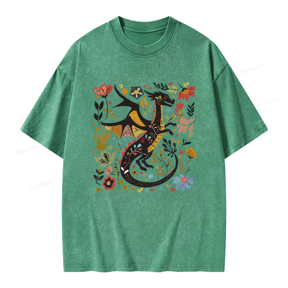 Pagewings Fantasy Reader Unisex Washed T-shirt