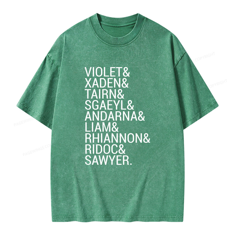 Pagewings Fourth Wing Squad Unisex Washed T-shirt