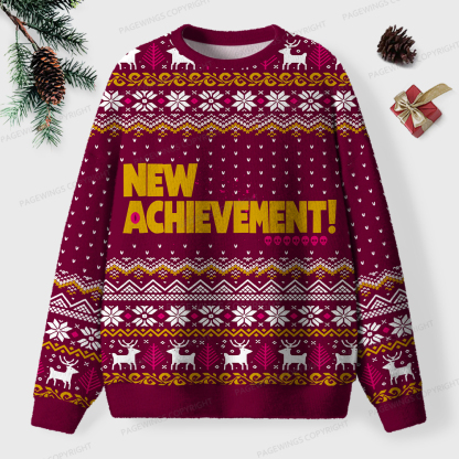 Pagewings New Achievement Unisex Ugly Knit Sweatshirt