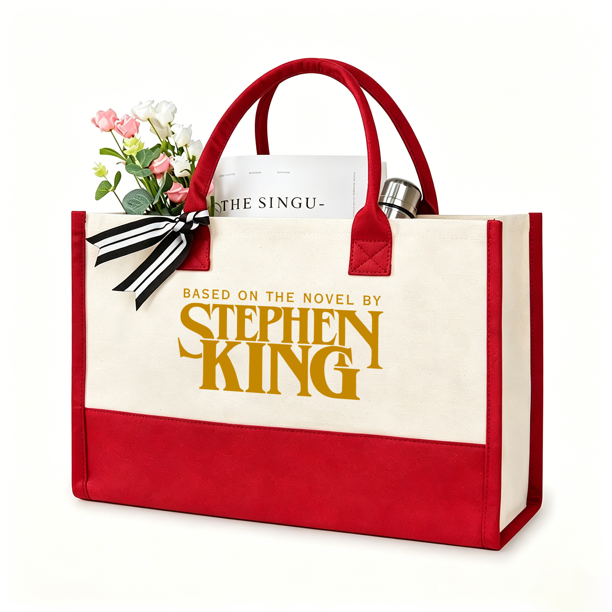 Pagewings Based On A Novel By Horror Writer12416 Large Tote Bag