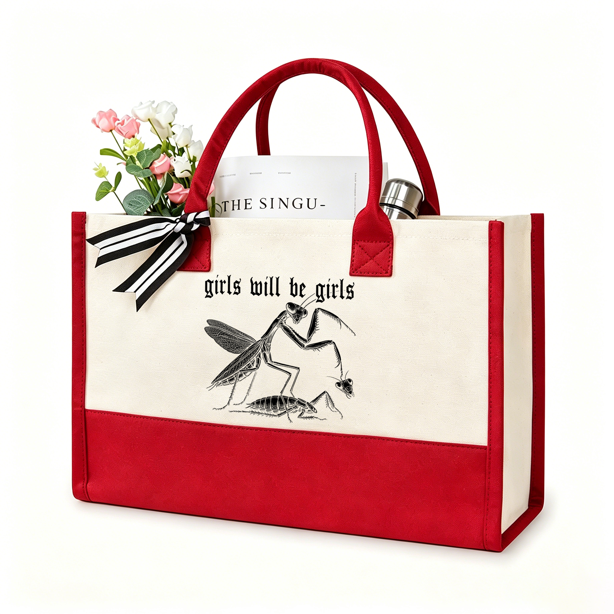 Pagewings Girls Will Be Girls15526 Large Tote Bag