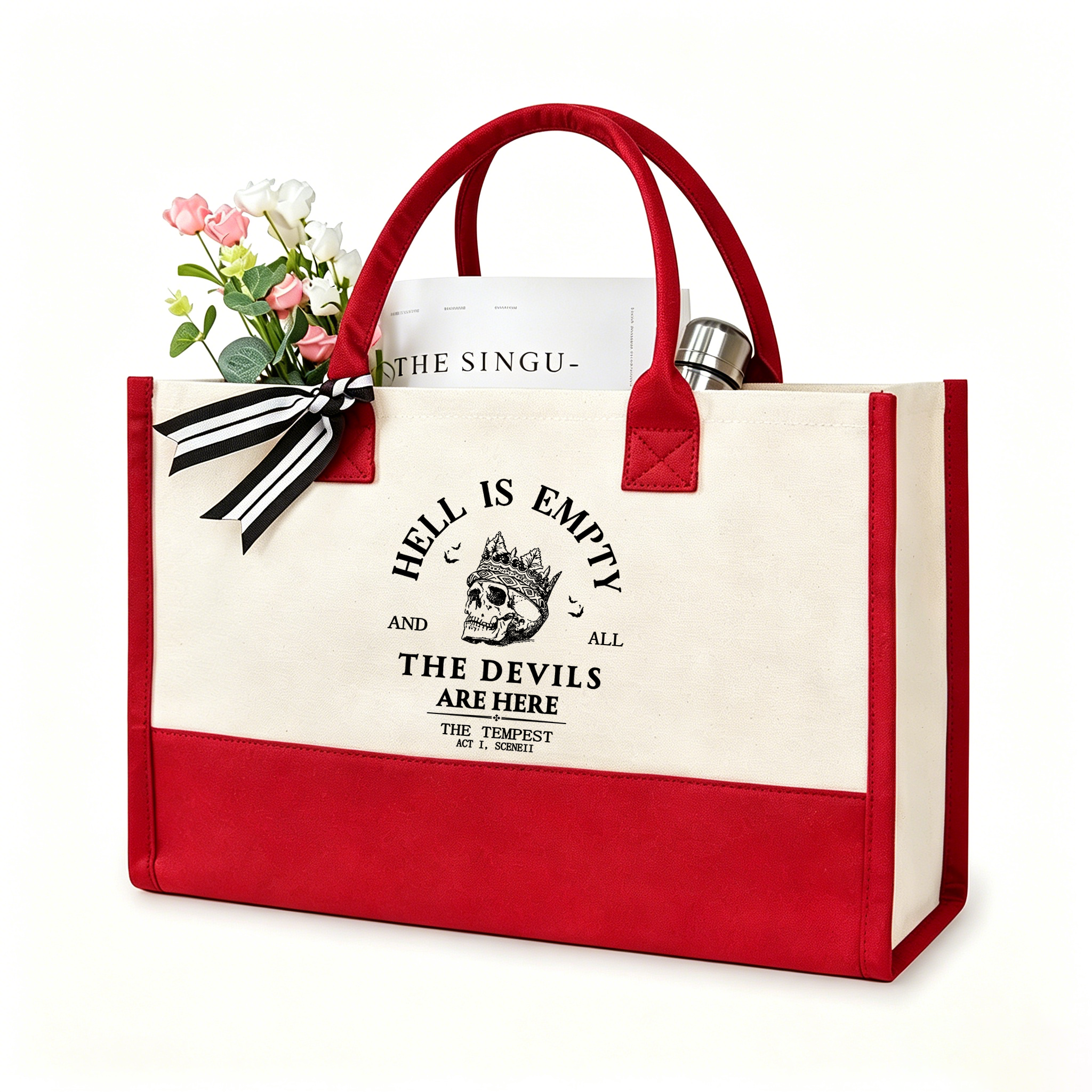 Pagewings Hell Is Empty And All The Devils Are Here12082 Large Tote Bag