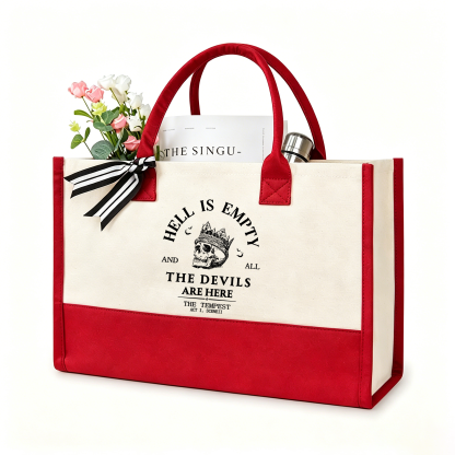 Pagewings Hell Is Empty And All The Devils Are Here12082 Large Tote Bag