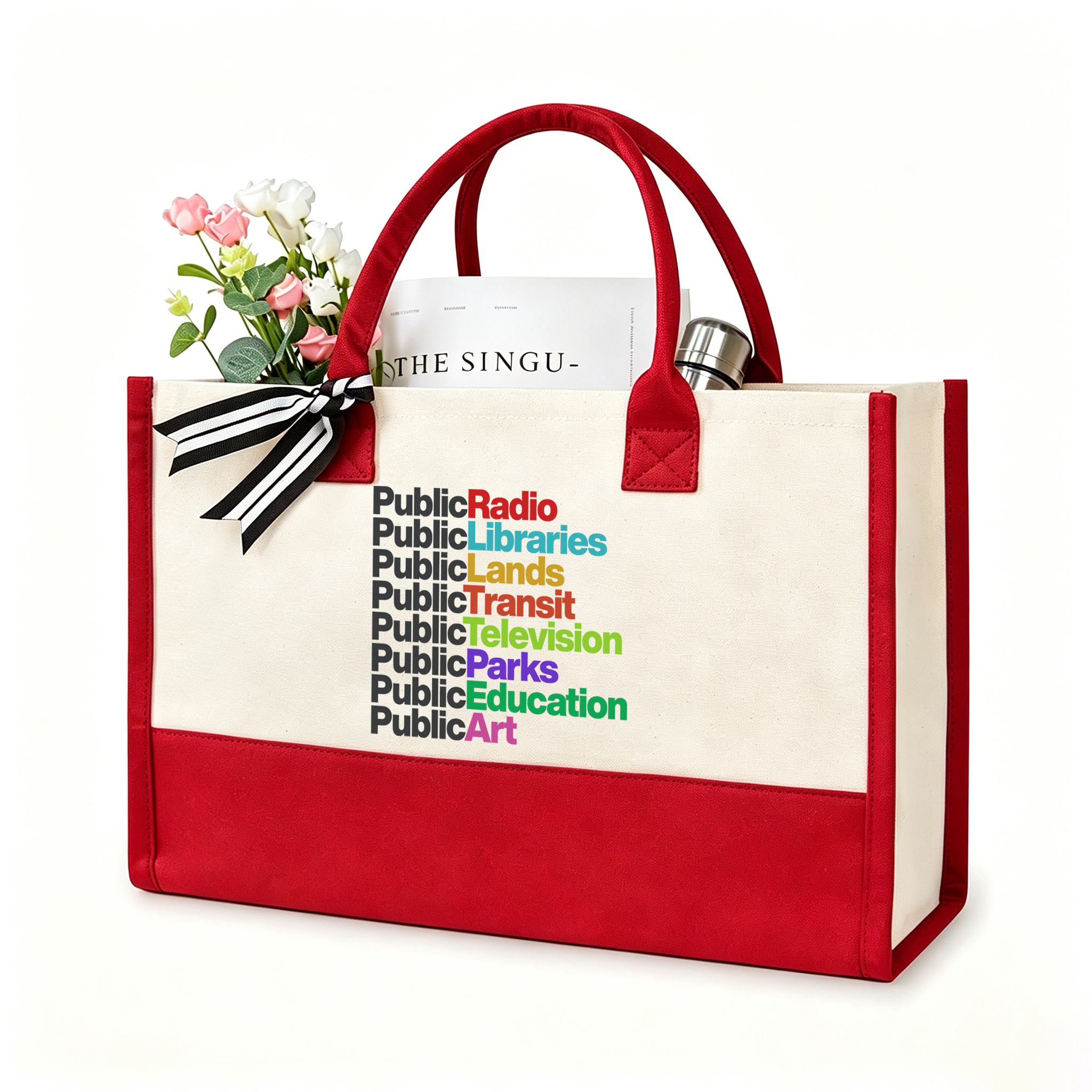 Pagewings Public Libraries15577 Large Tote Bag