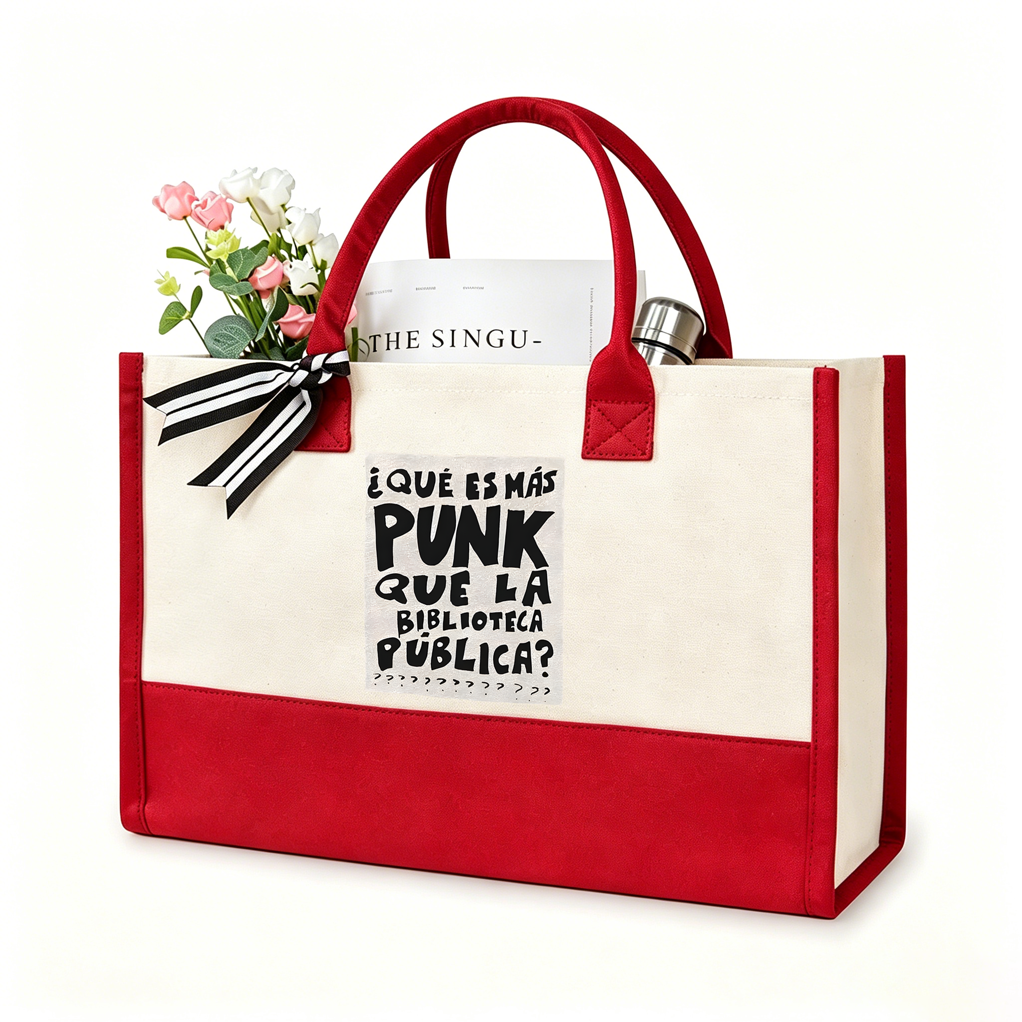 Pagewings What's More Punk Than The Public Library12662 Large Tote Bag