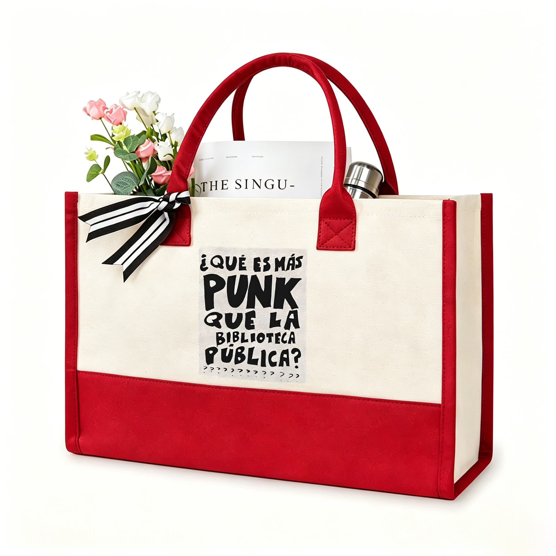 Pagewings What's More Punk Than The Public Library12662 Large Tote Bag