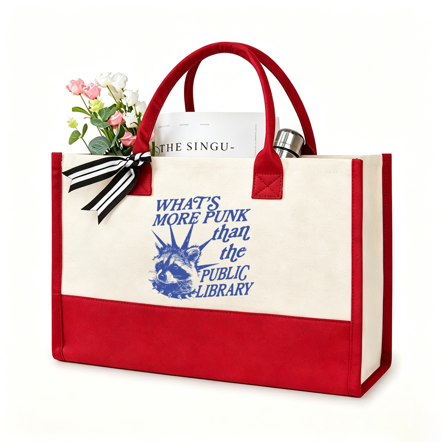 Pagewings What’s More Punk Than The Public Library12555 Large Tote Bag