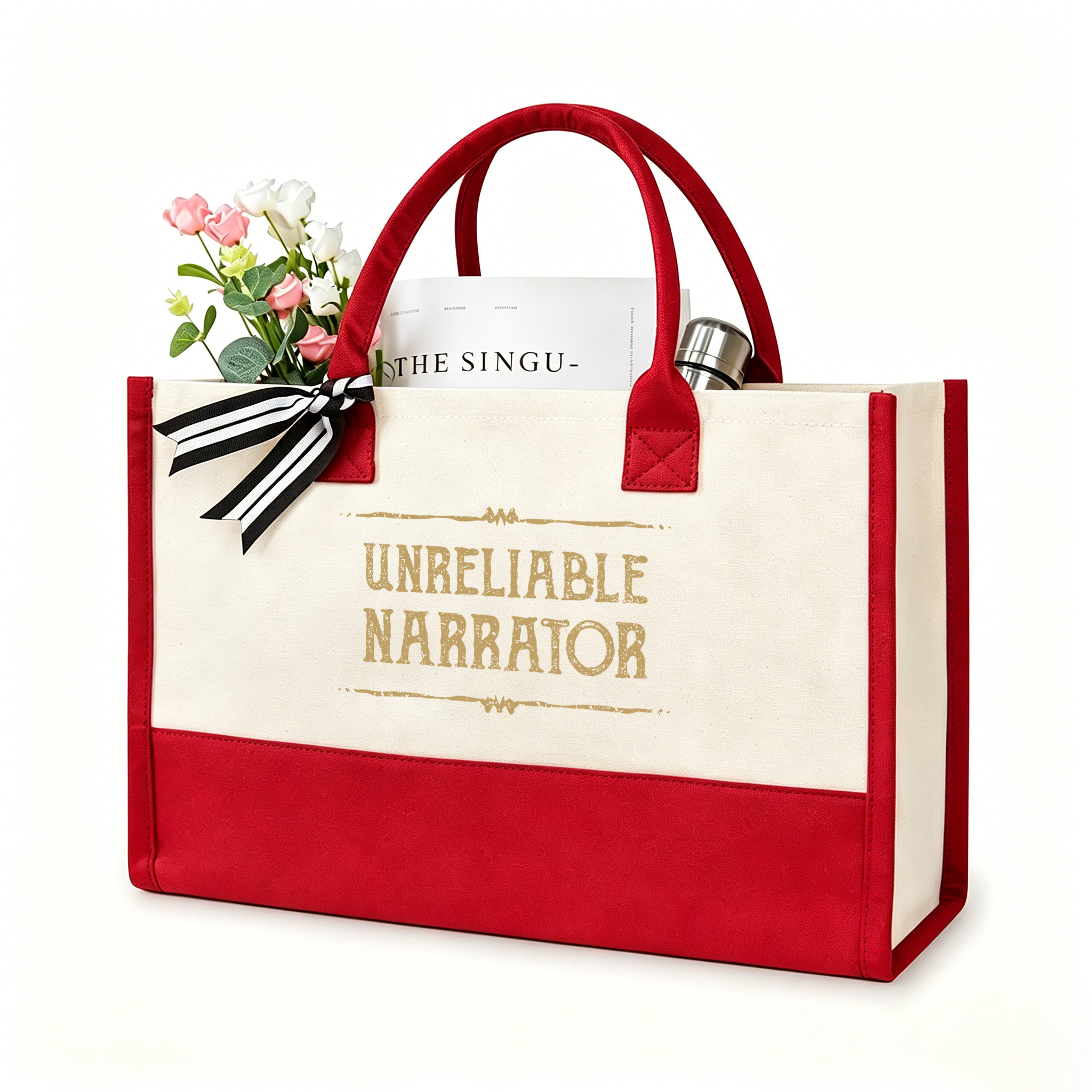 Pagewings Unreliable Narrator Large Tote Bag