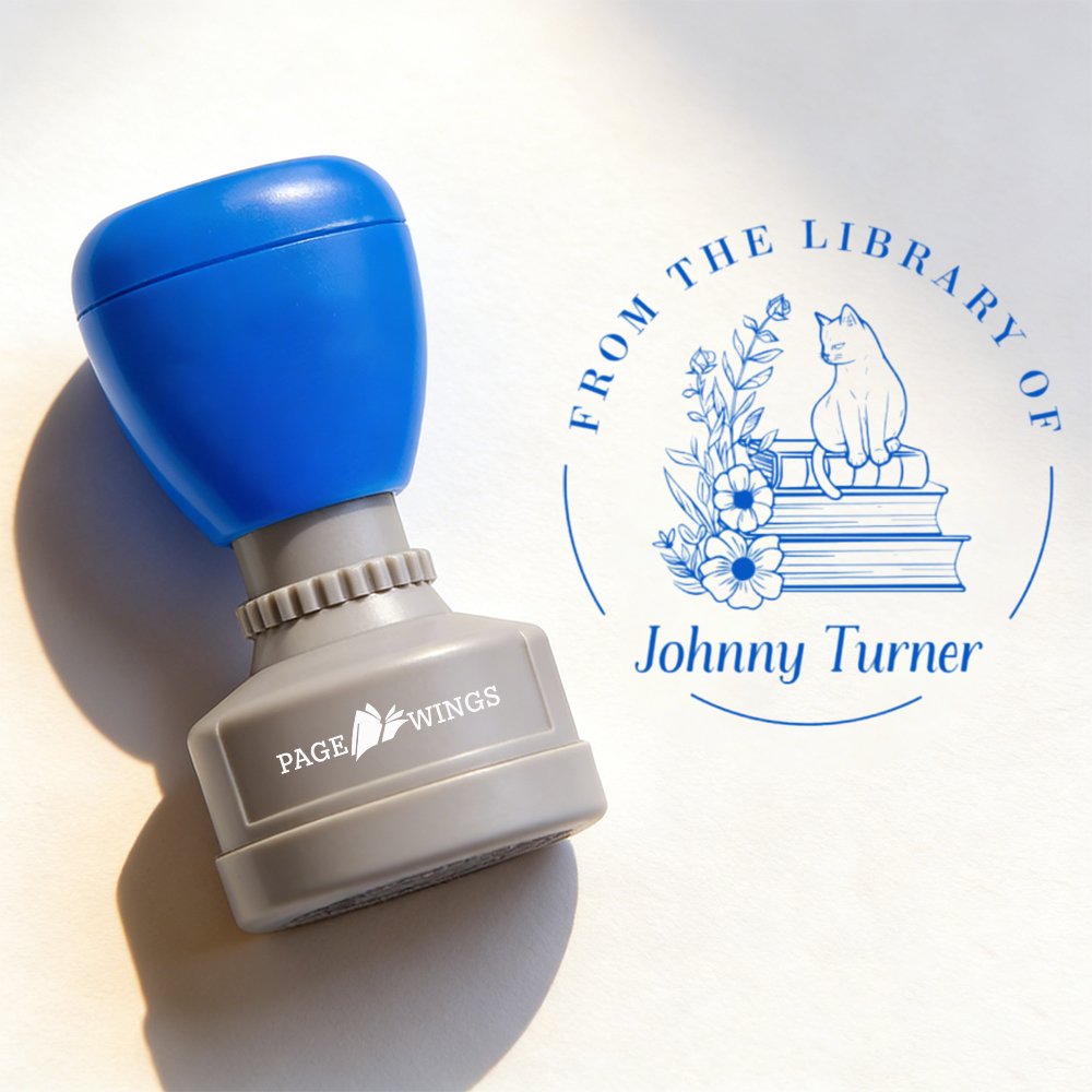 Pagewings Personalized Name From the Library Stamp