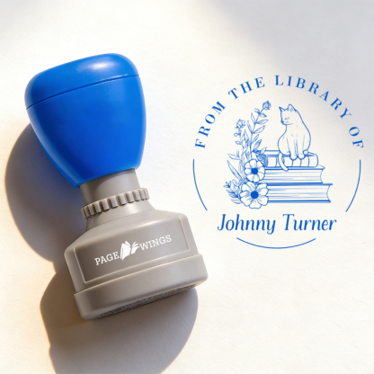 Pagewings Personalized Name From the Library Stamp
