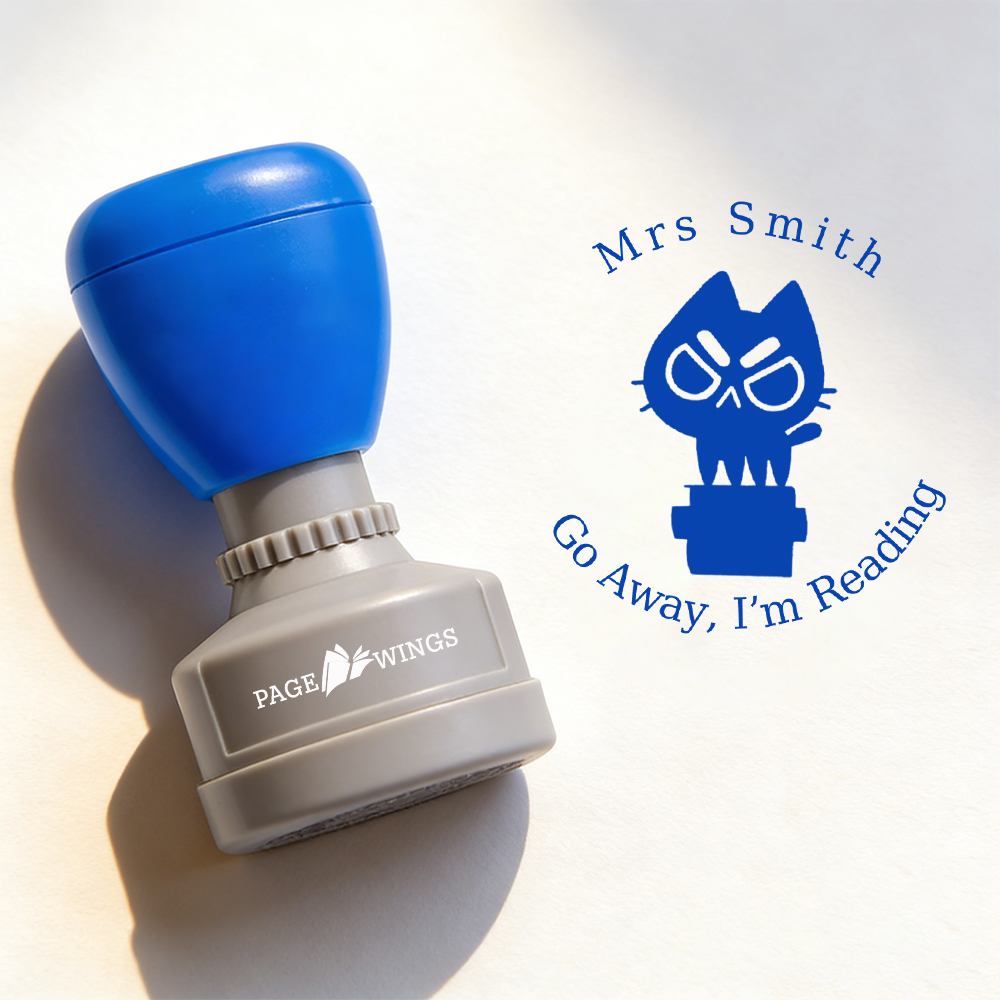 Pagewings Personalized Go Away I’m Reading Stamp