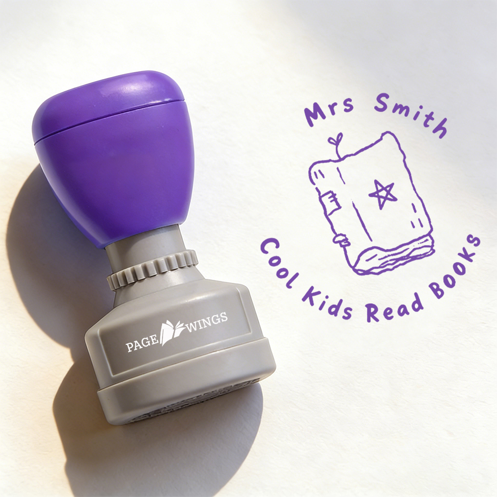 Pagewings Personalized Cool Kids Read Books Stamp