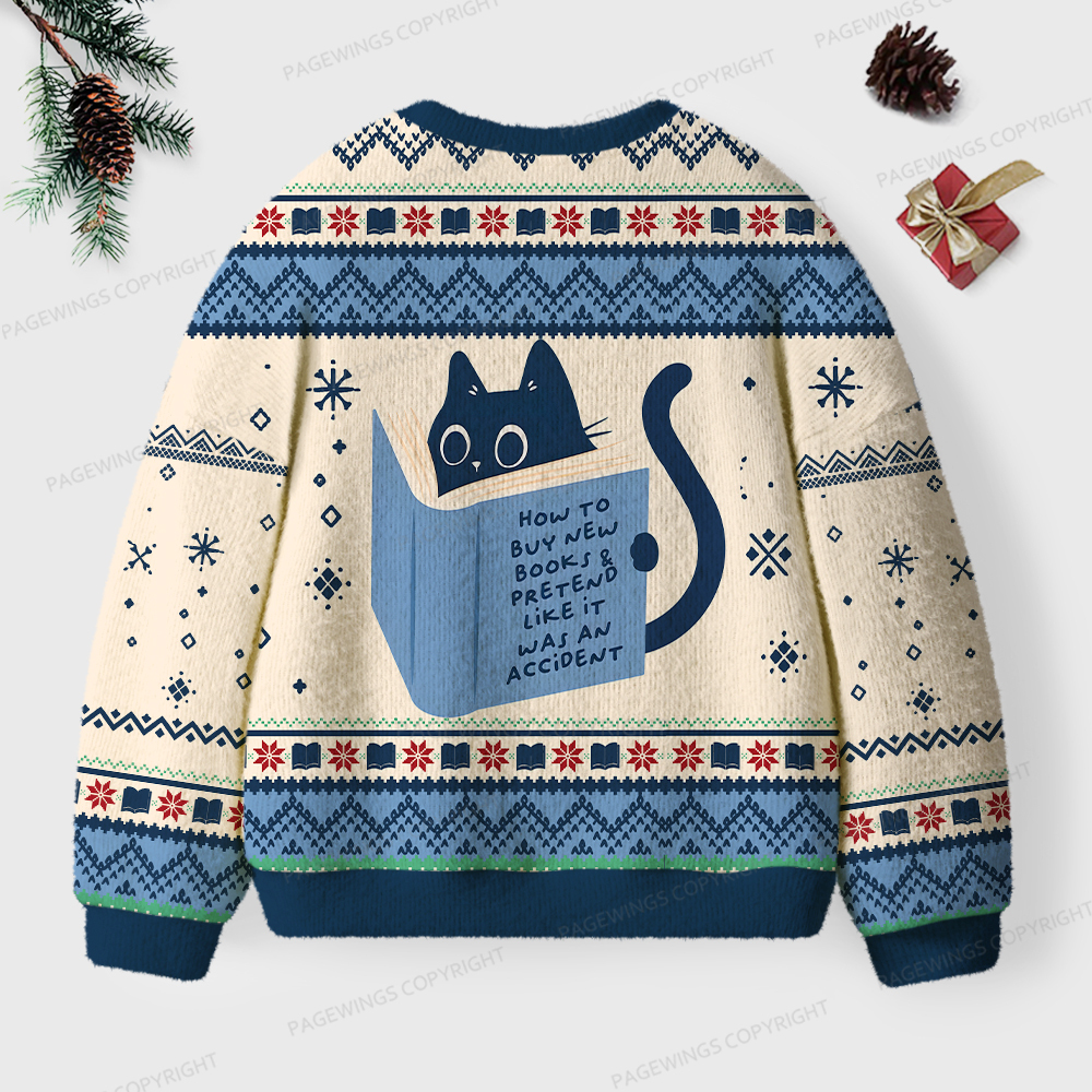 Pagewings How To Buy New Books Unisex Ugly Knit Sweatshirt