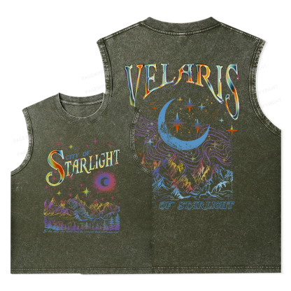 Pagewings Velaris City Of Starlight ACOTAR Two-Sided Unisex Washed Tank Top
