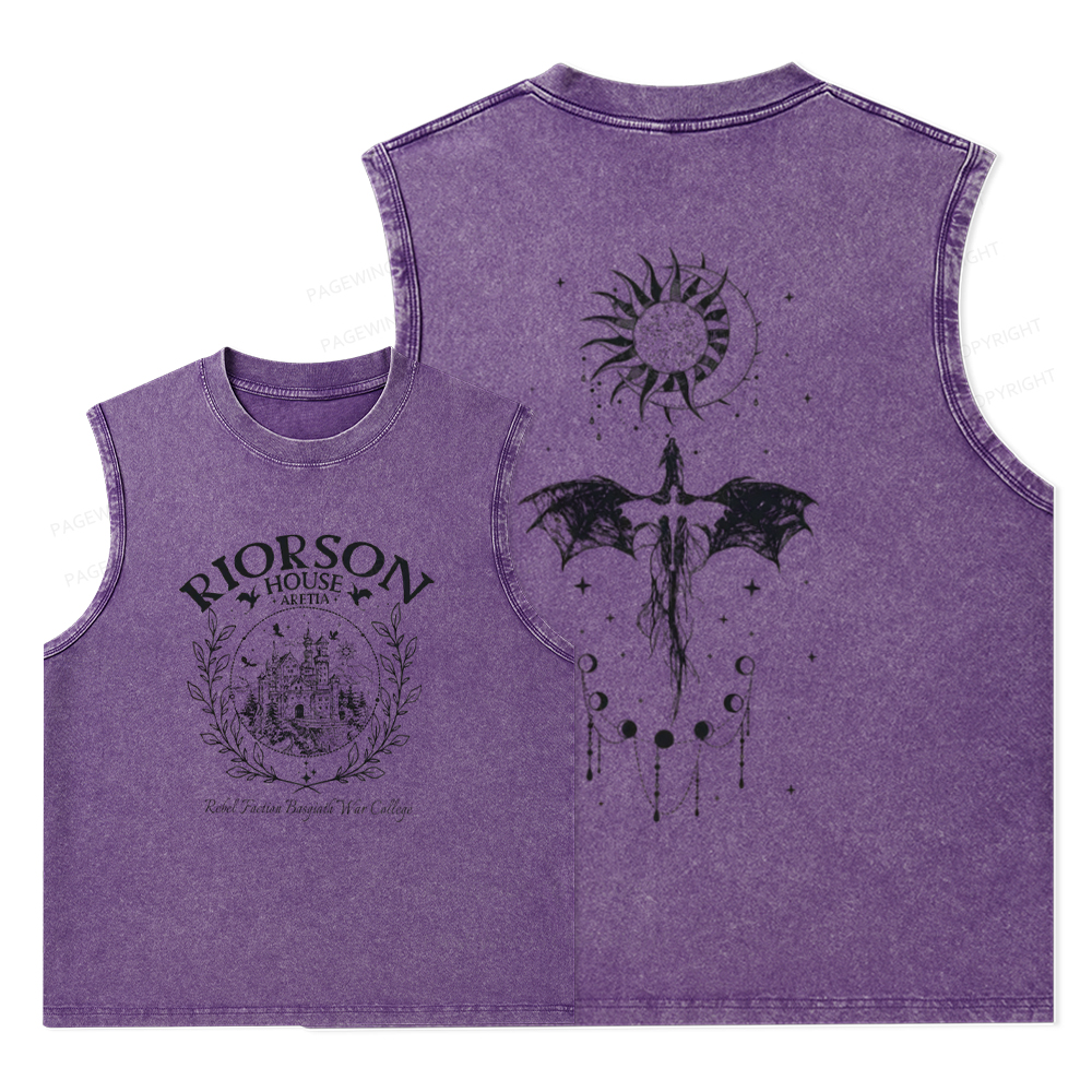 Pagewings Fourth Wing Unisex Washed Tank Top