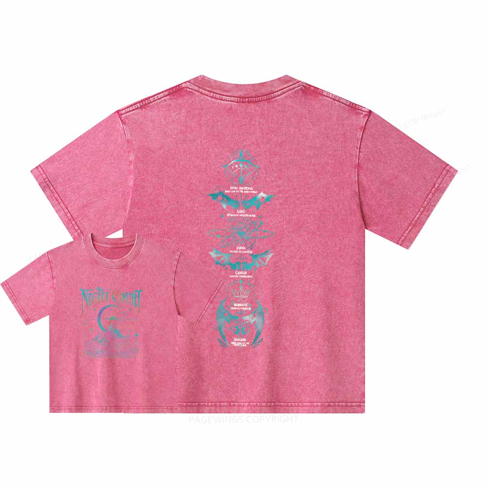 Pagewings The Night Court Unisex Kids Washed T-shirt