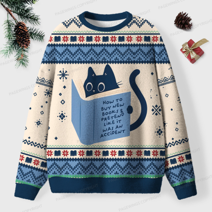 Pagewings How To Buy New Books Unisex Ugly Knit Sweatshirt