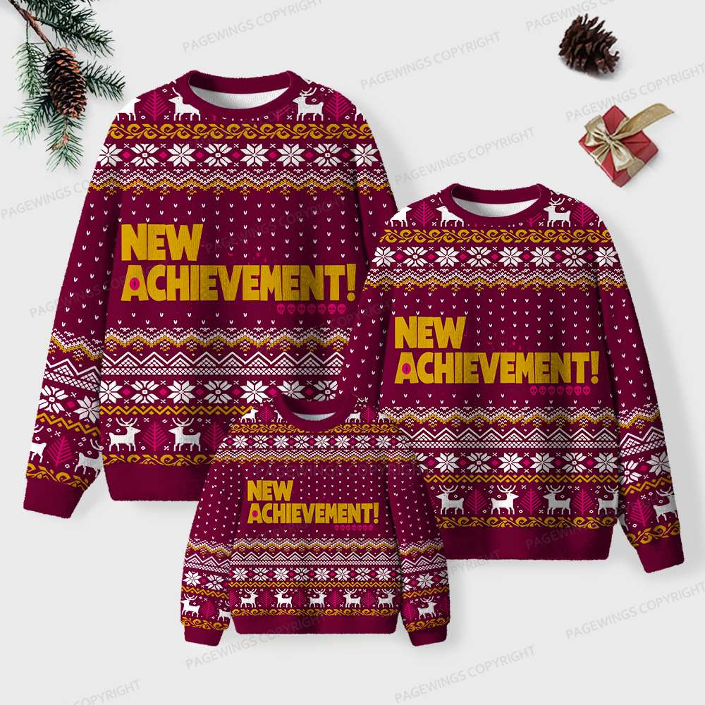 Pagewings New Achievement Unisex Ugly Knit Sweatshirt