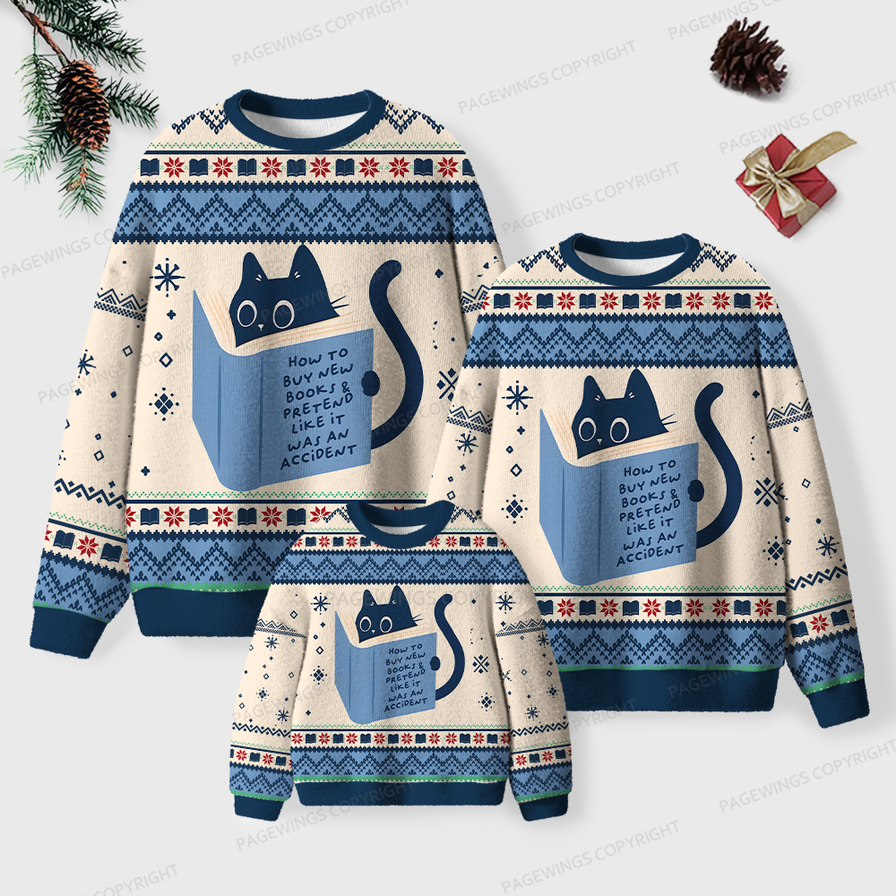 Pagewings How To Buy New Books Unisex Ugly Knit Sweatshirt