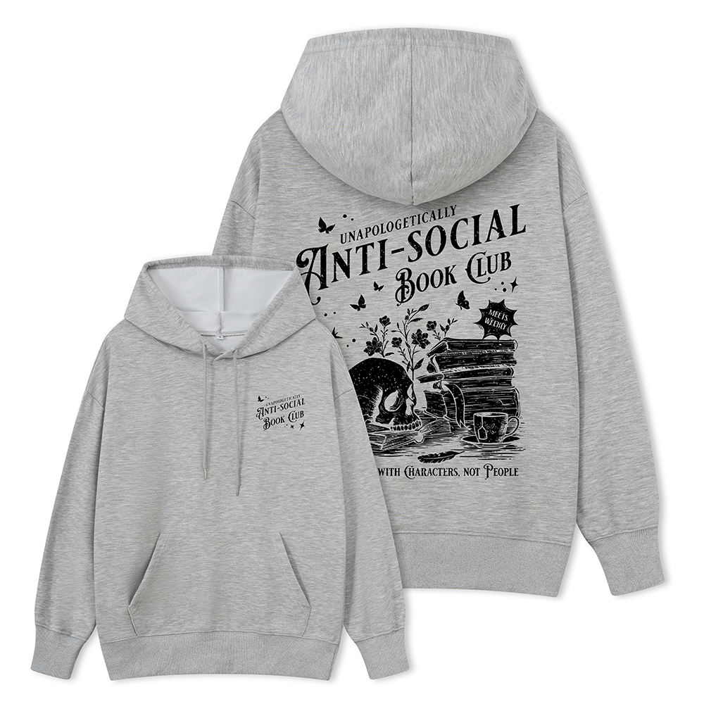 Pagewings Anti-social Book Club Comfort Colors Unisex Classic Hoodie