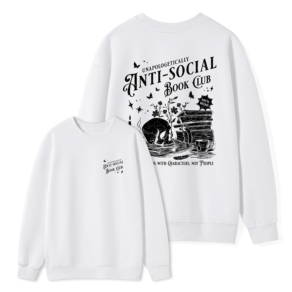 Pagewings Anti-social Book Club Comfort Colors Unisex Classic Sweatshirt