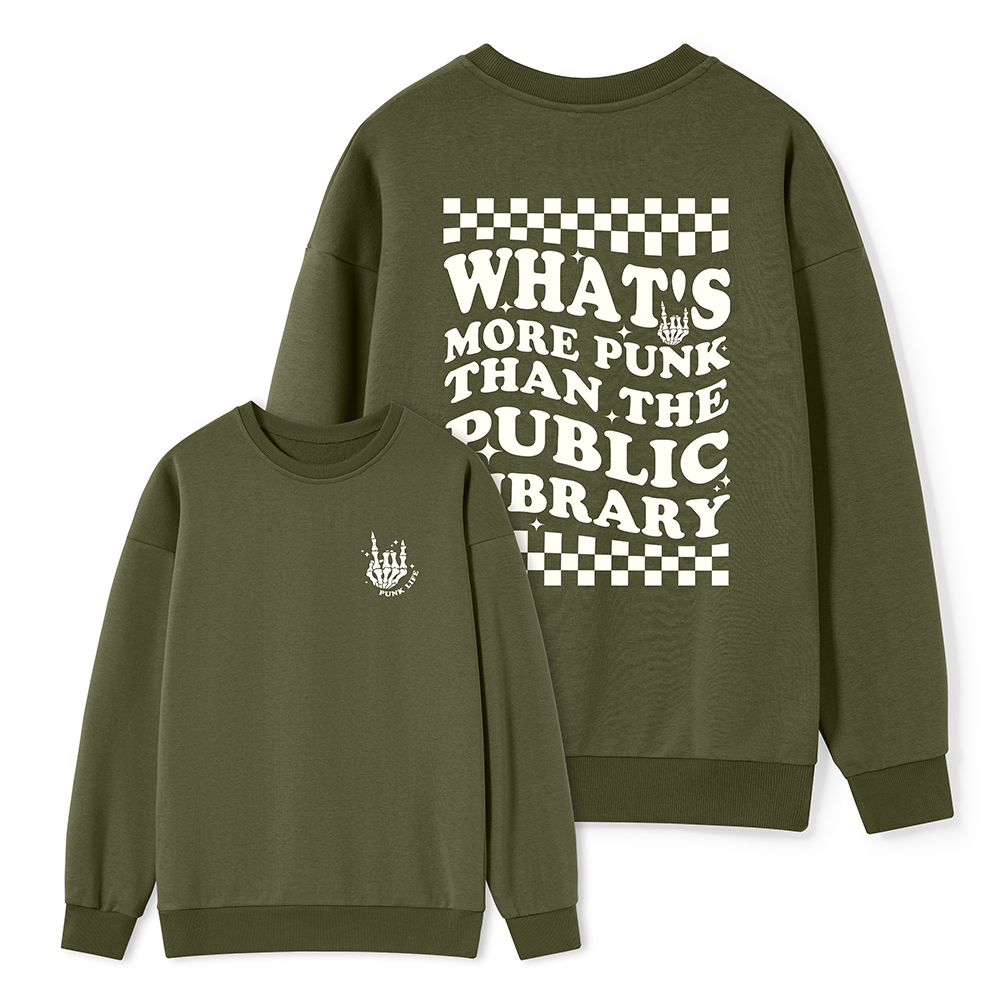 Pagewings punk the public library Unisex Classic Sweatshirt