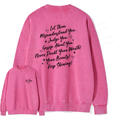 Pagewings Let Them Unisex Washed Sweatshirt