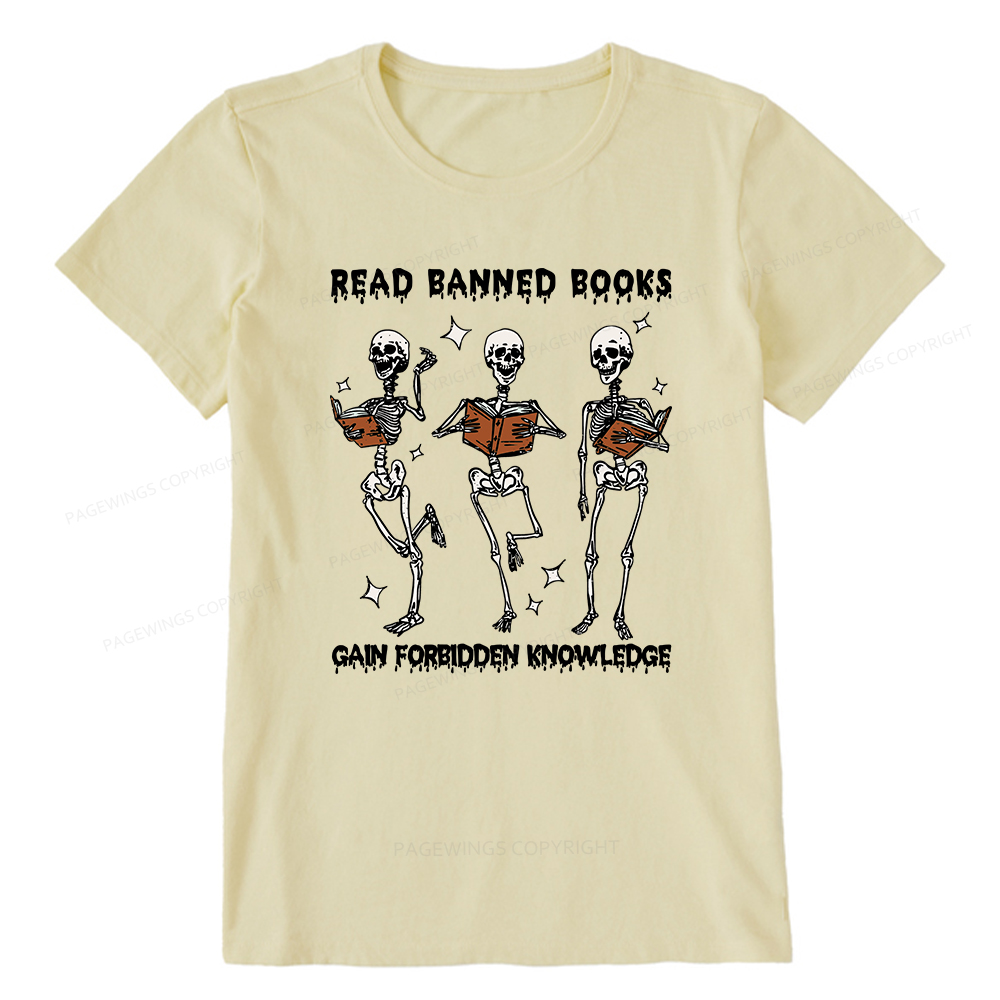 Pagewings Read Banned Books Gain Forbidden Knowledge Classic T-shirt