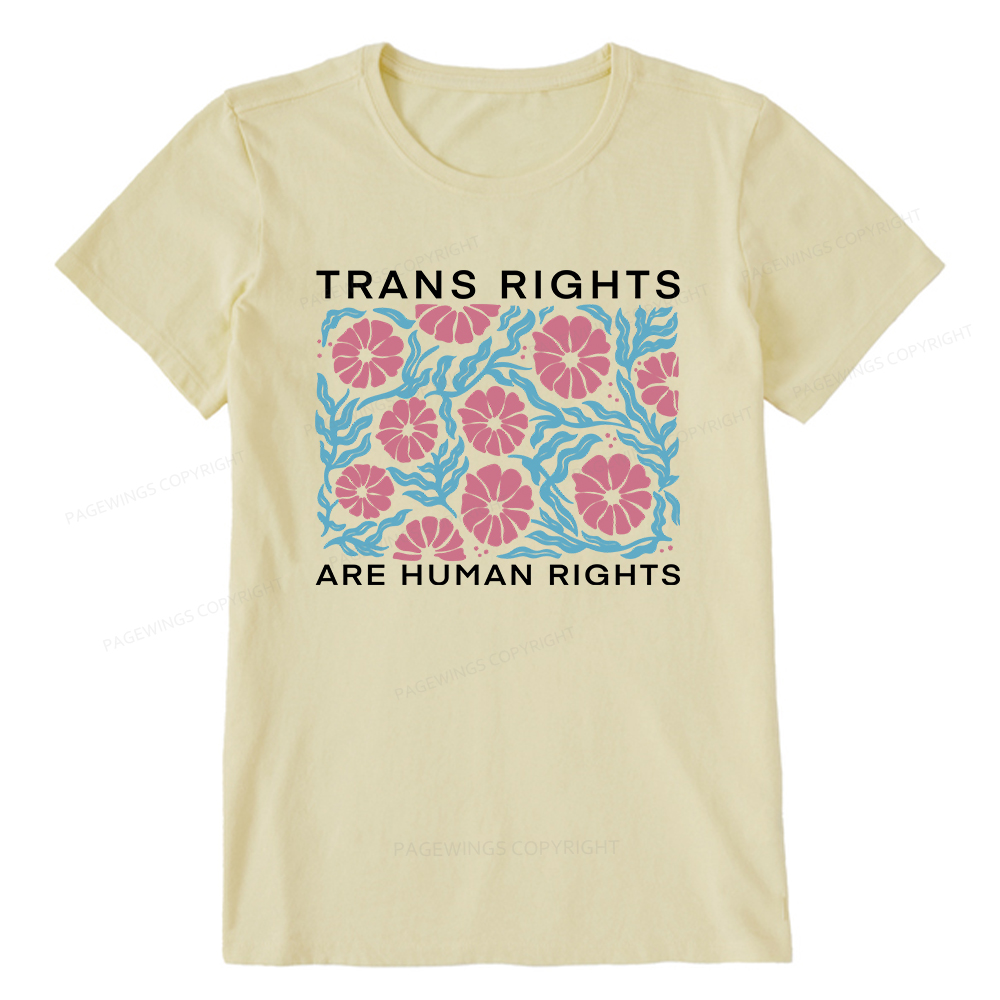 Pagewings Trans Rights Are Human Rights Unisex Classic T-shirt