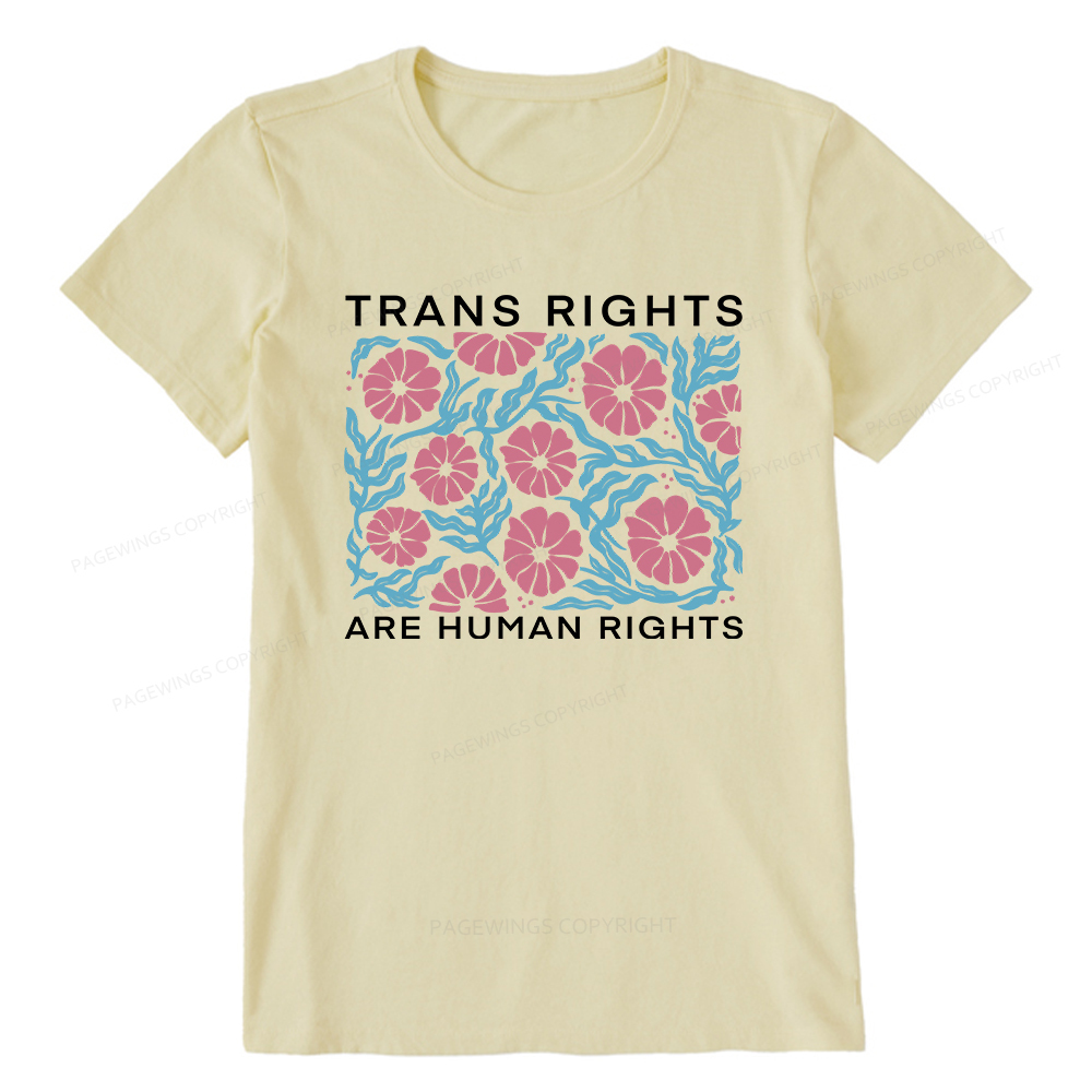 Pagewings Trans Rights Are Human Rights Unisex Classic T-shirt