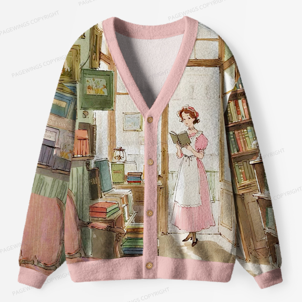 Pagewings Literary Women Unisex Cardigan Sweaters