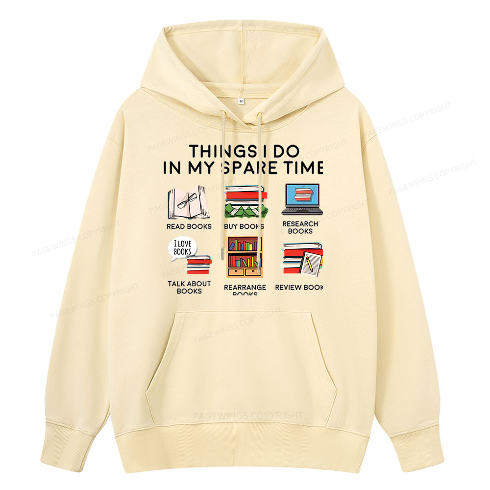 Pagewings Books Reading In My Spare Time Unisex Classic Hoodie