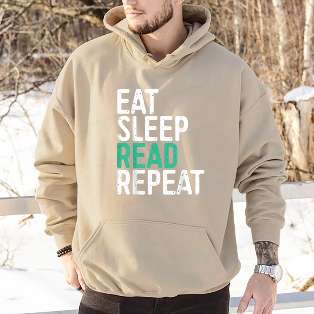 Pagewings Eat Sleep Read Repeat Unisex Classic Hoodie