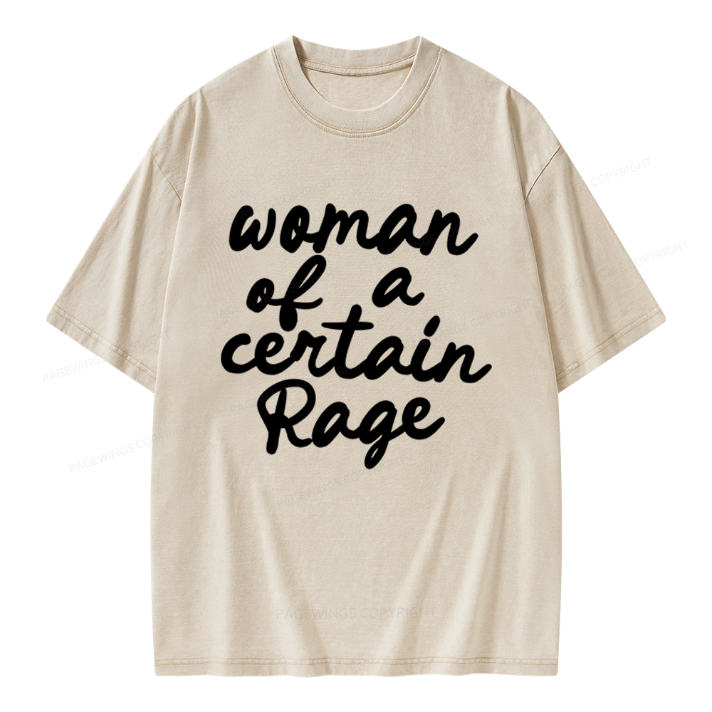 Pagewings Woman of a Certain Rage Unisex Washed T-shirt