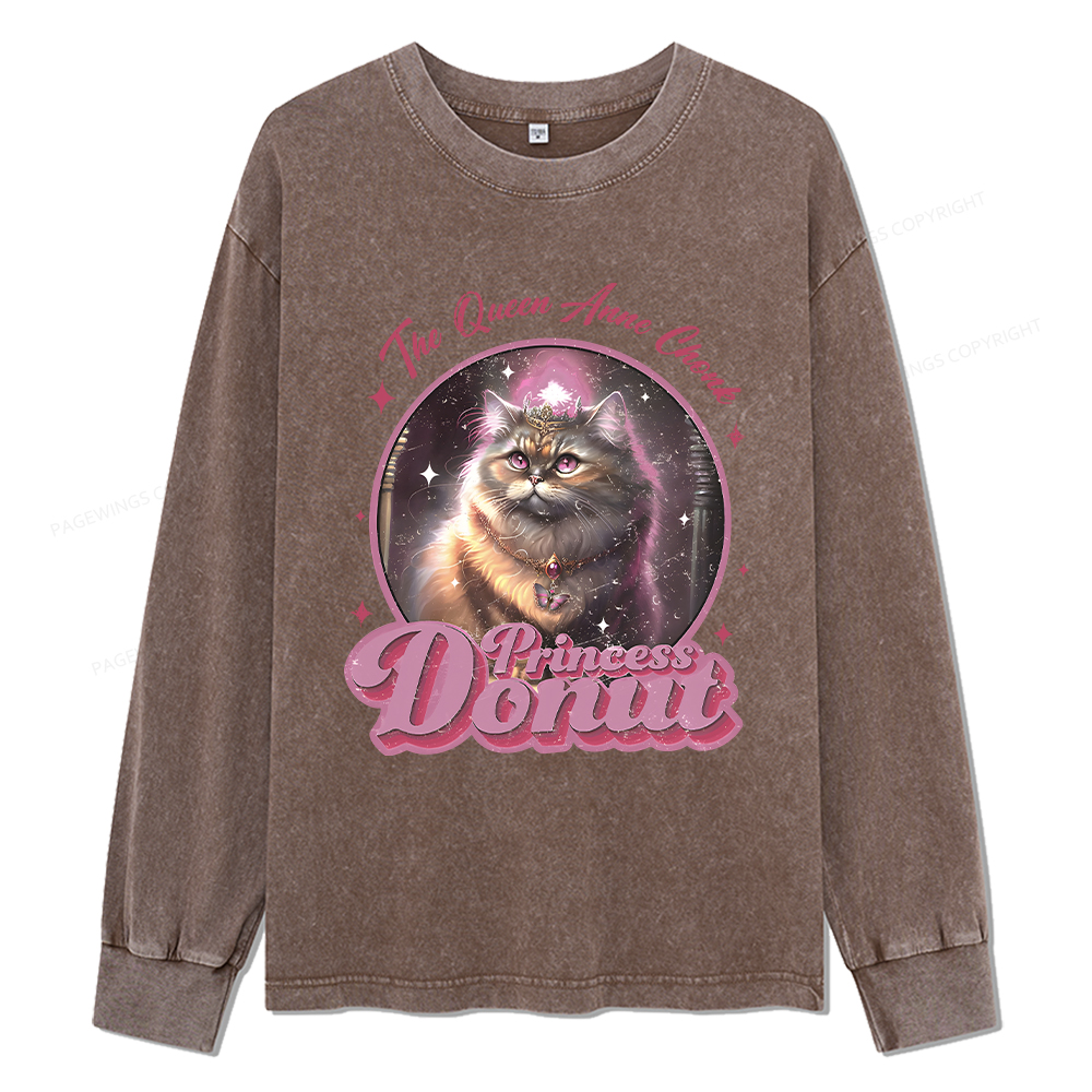 Pagewings Princess Donut Unisex Washed Long Sleeve T-shirt