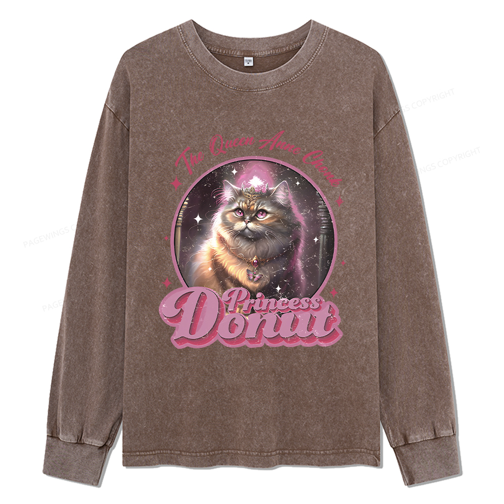 Pagewings Princess Donut Unisex Washed Long Sleeve T-shirt