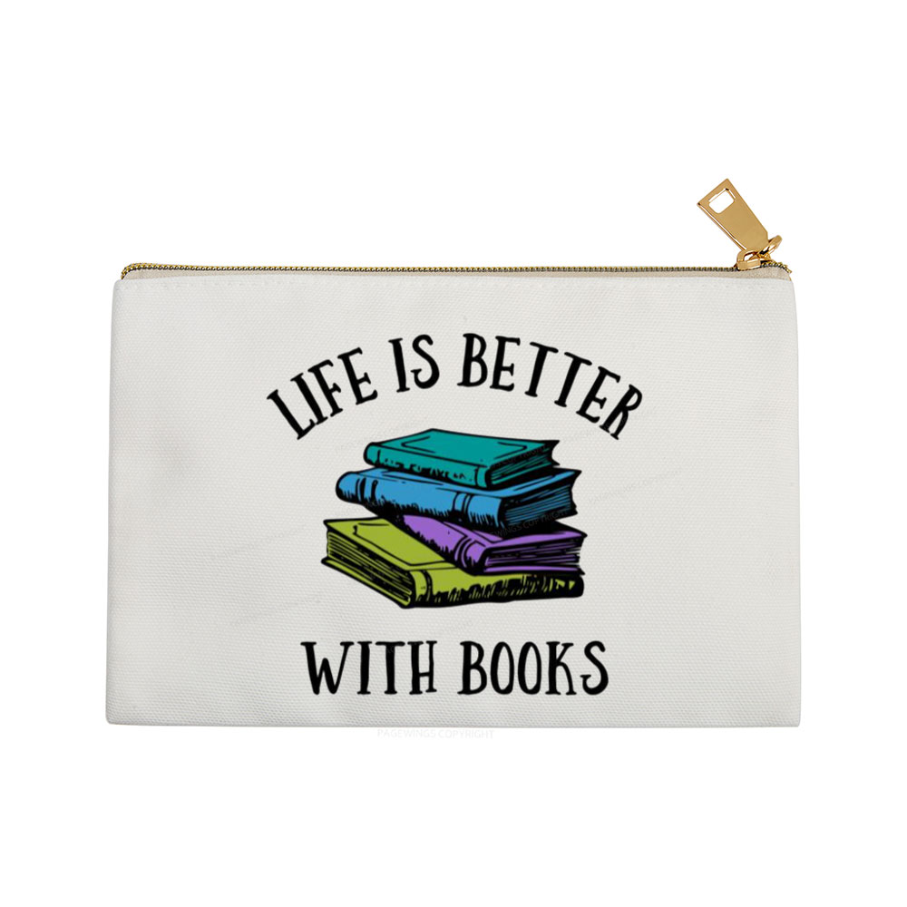 Pagewings Life's Better With Books Pouch