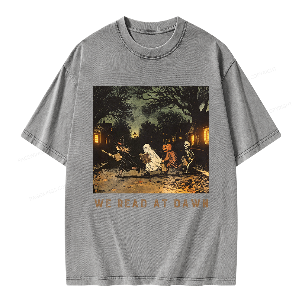Pagewings We Read At Dawn Unisex Washed T-shirt