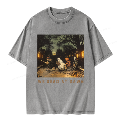 Pagewings We Read At Dawn Unisex Washed T-shirt