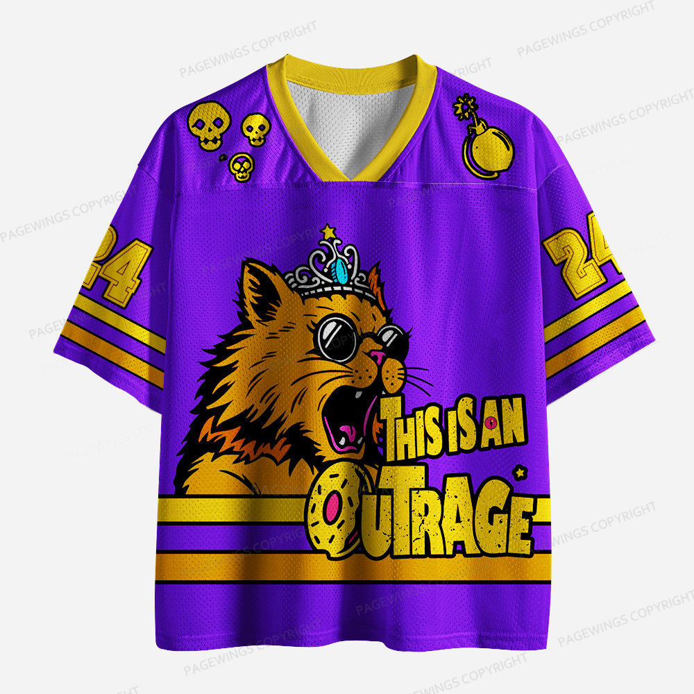 Pagewings This Is An Outrage Unisex Mesh Jersey