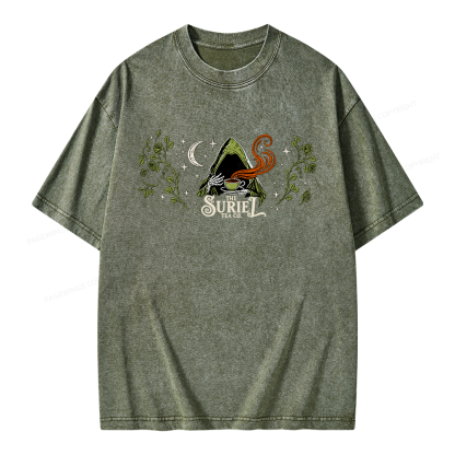 Pagewings Fantasy Bookish Unisex Washed T-shirt