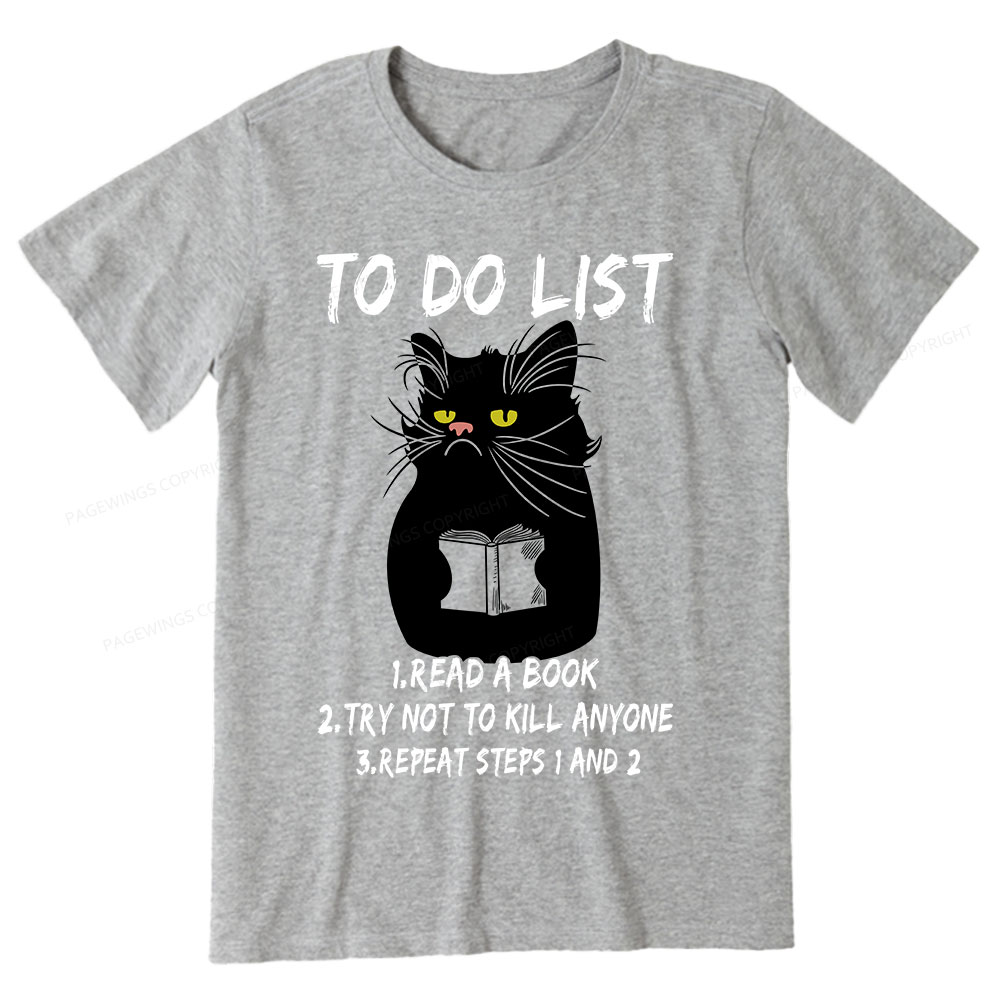 Pagewings Black Cat To Do List  Unisex Classic T-shirt