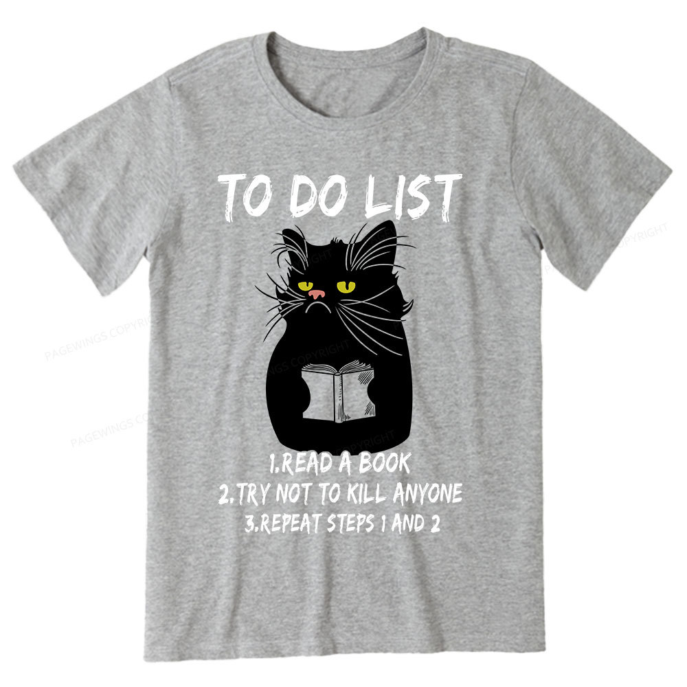 Pagewings Black Cat To Do List  Unisex Classic T-shirt