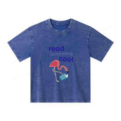 Pagewings Reading Something Cool Unisex Kids Washed T-shirt