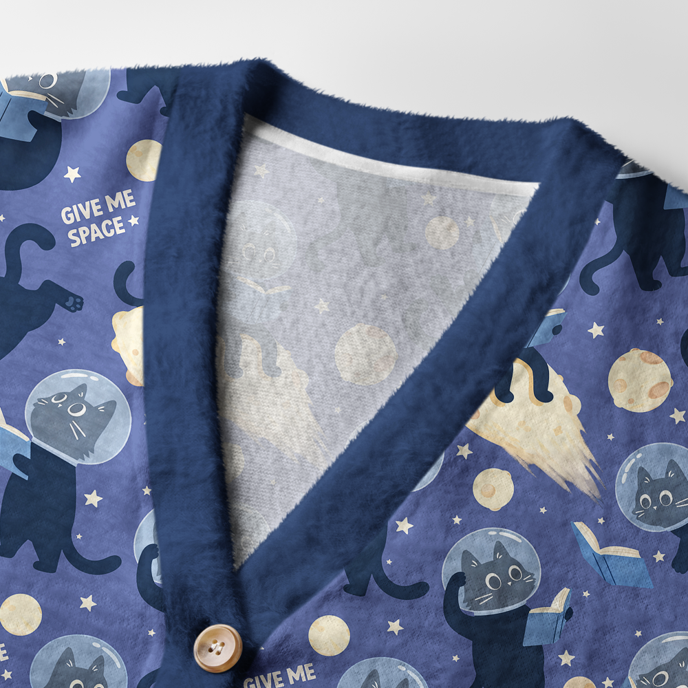 Pagewings Give Me Space Light Knit Unisex Cardigan Sweaters