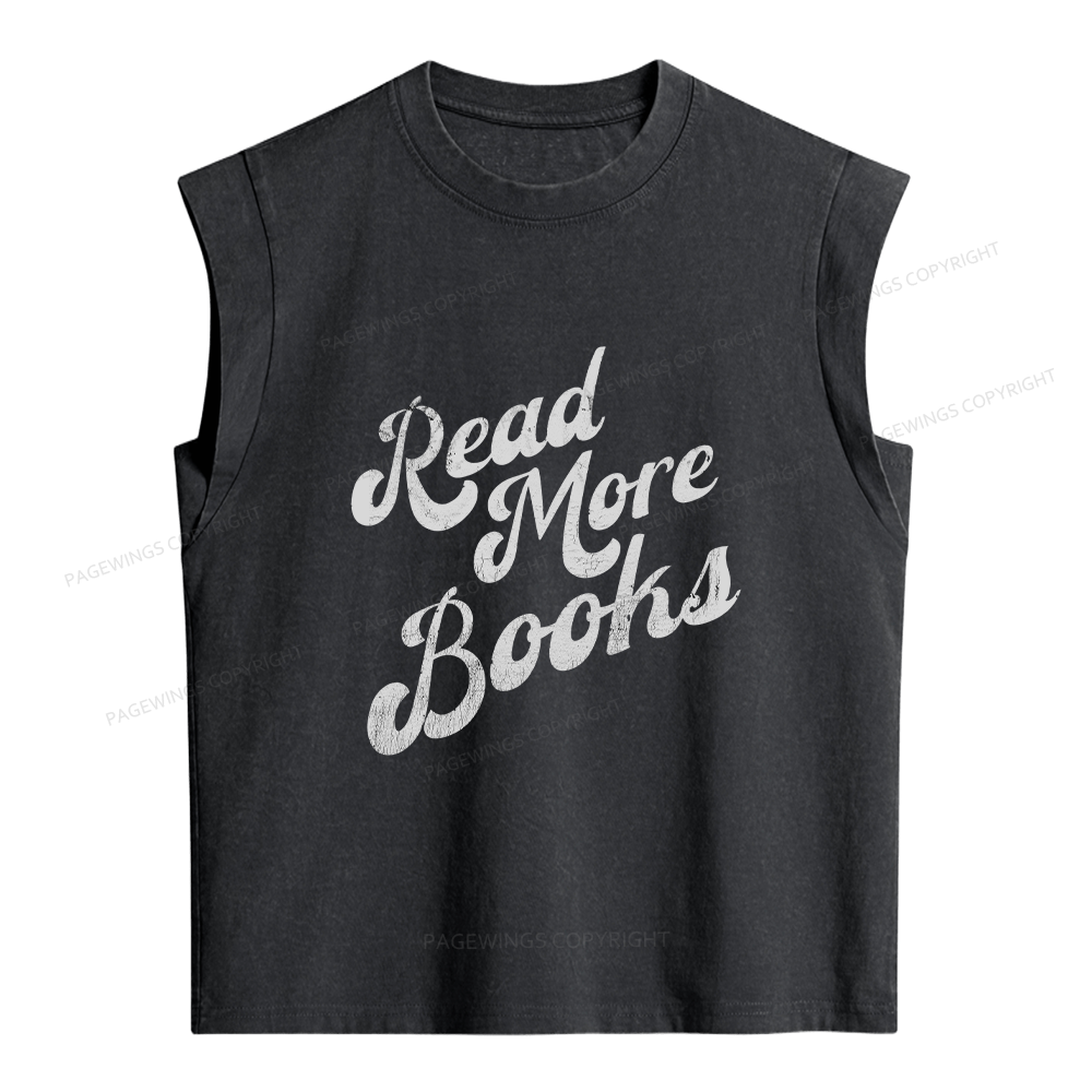 Pagewings Read More Book Women's Washed Tank Top